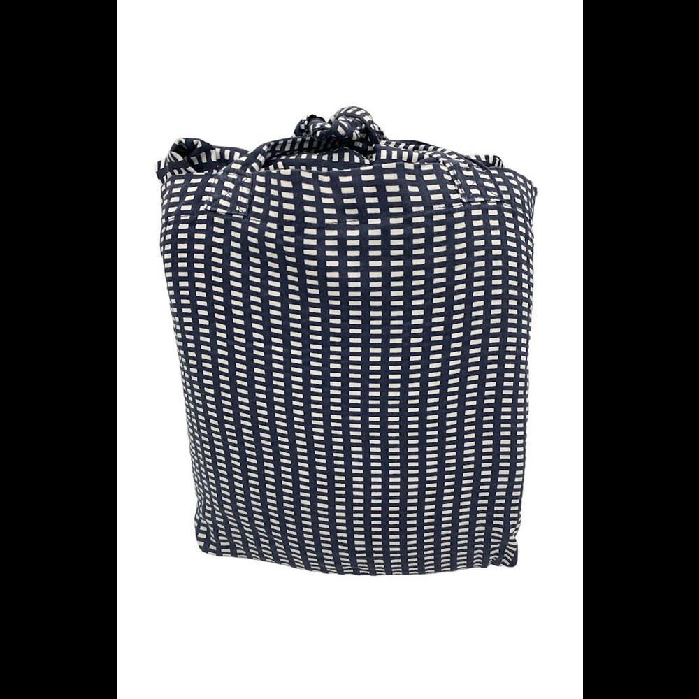 Navy and White Check Cotton Bedding Sheet Set